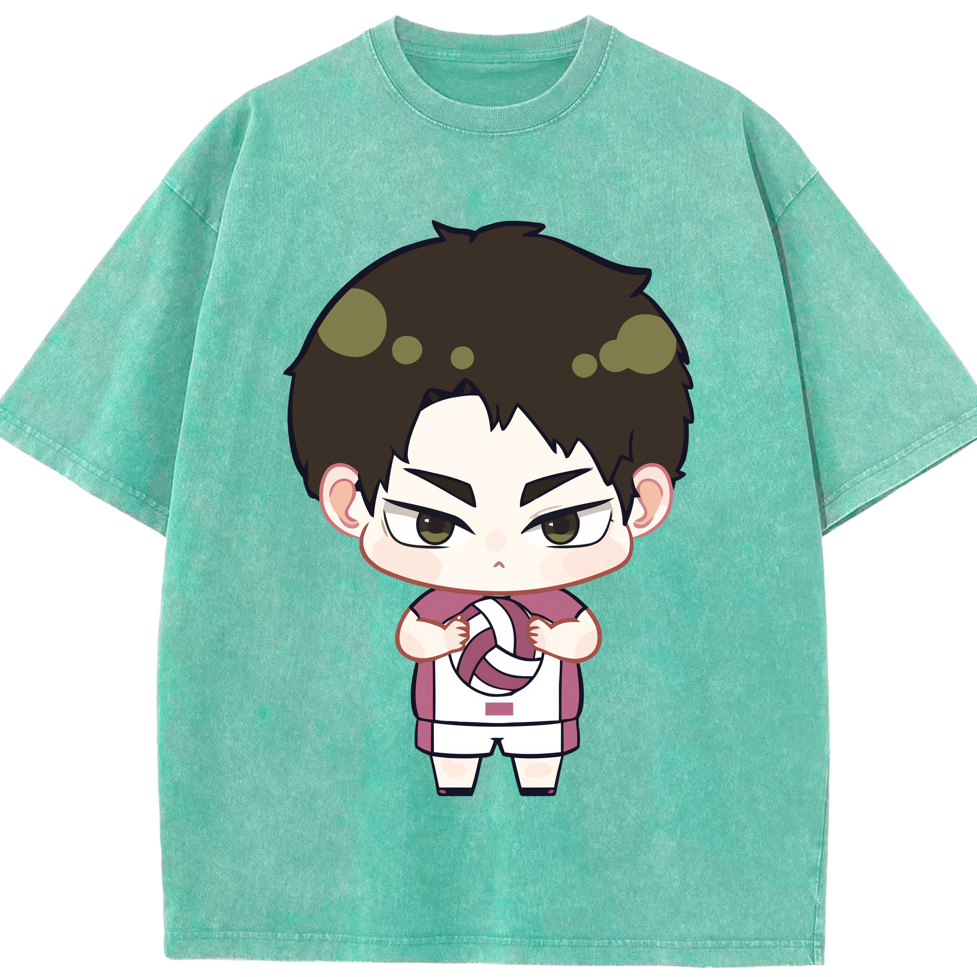 （画像用） ハイキュー!! Haikyu!! 綿100% ヴィンテージ風 半袖Tシャツ（フロントプリント）
